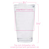 The durable Skull Pint Glass designed in Denver, CO, highlighting its screen-printed design that won't fade.