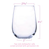 stemless wine glass measurements