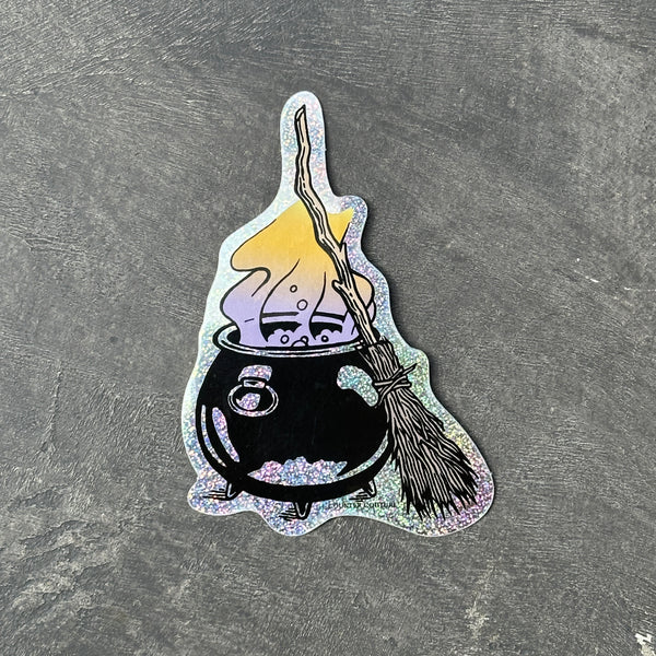 Cauldron Vinyl Sticker - Waterproof & Scratch Proof Halloween Decals