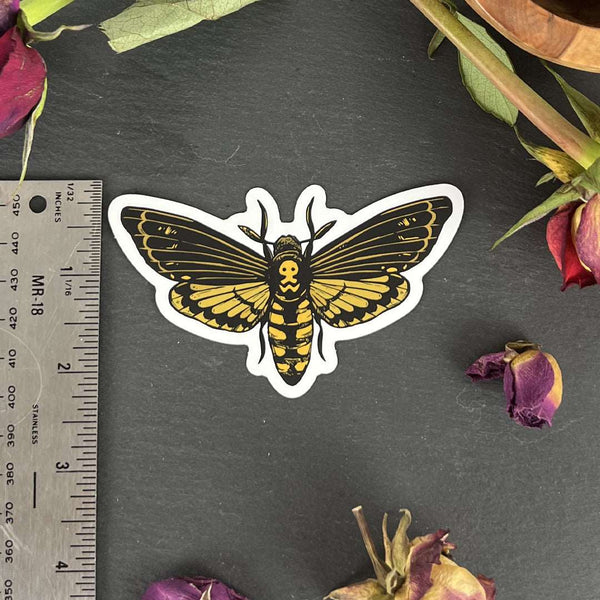 Death Head Moth Die Cut Sticker