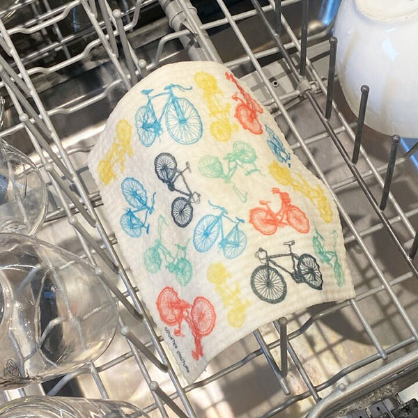 Unique Gnome Swedish Dish Cloth featuring an adorable gnome pattern, combining functionality with a fun aesthetic for eco-conscious cleaning.