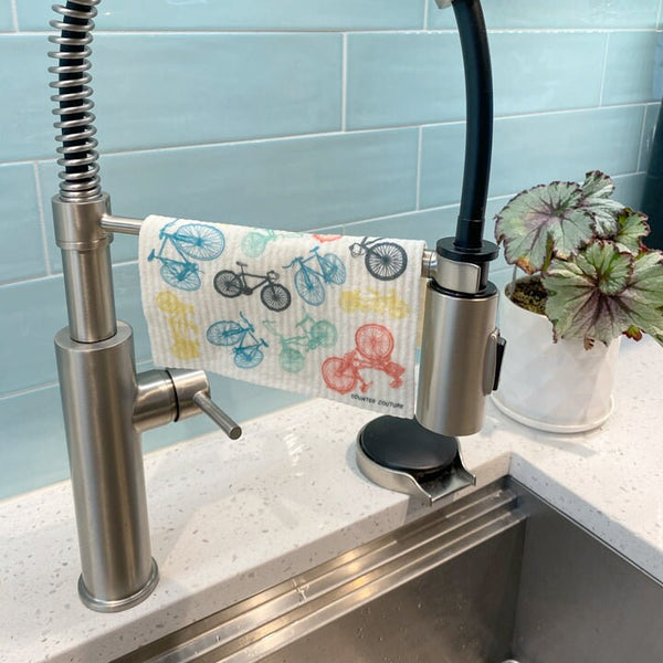 Gnome Swedish Dish Cloth displayed with a cheerful gnome motif, a perfect addition for anyone looking to update their kitchen essentials.