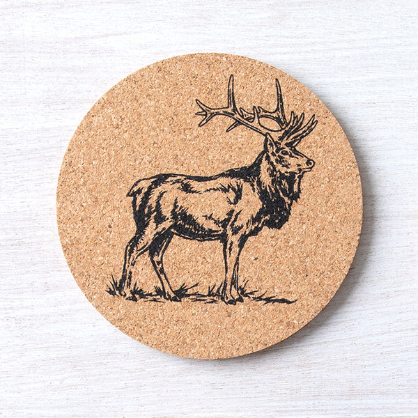 Elk Cork Coasters
