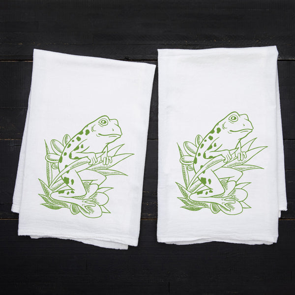 Frog Flour Sack Towel - Eco-Friendly Cotton