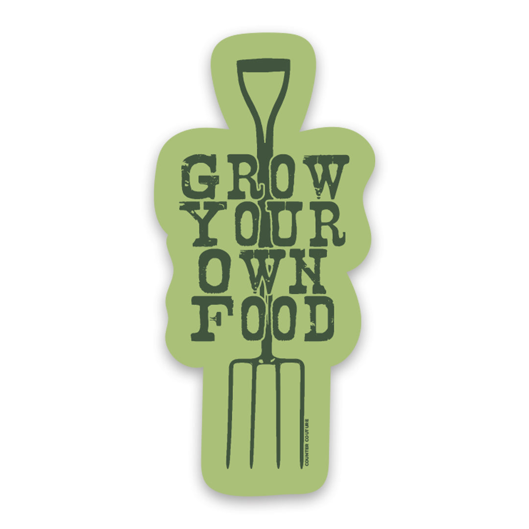 Grow Your Own Food Sticker – Gardening Vinyl Decal – Homesteader Laptop Sticker – Sustainable Living Gift – Garden Lover Sticker – Eco Friendly Vibes