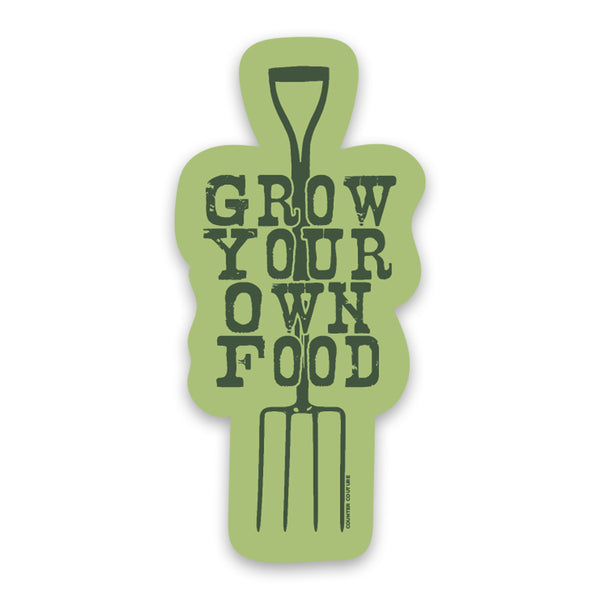 Grow Your Own Food Sticker – Gardening Vinyl Decal – Homesteader Laptop Sticker – Sustainable Living Gift – Garden Lover Sticker – Eco Friendly Vibes