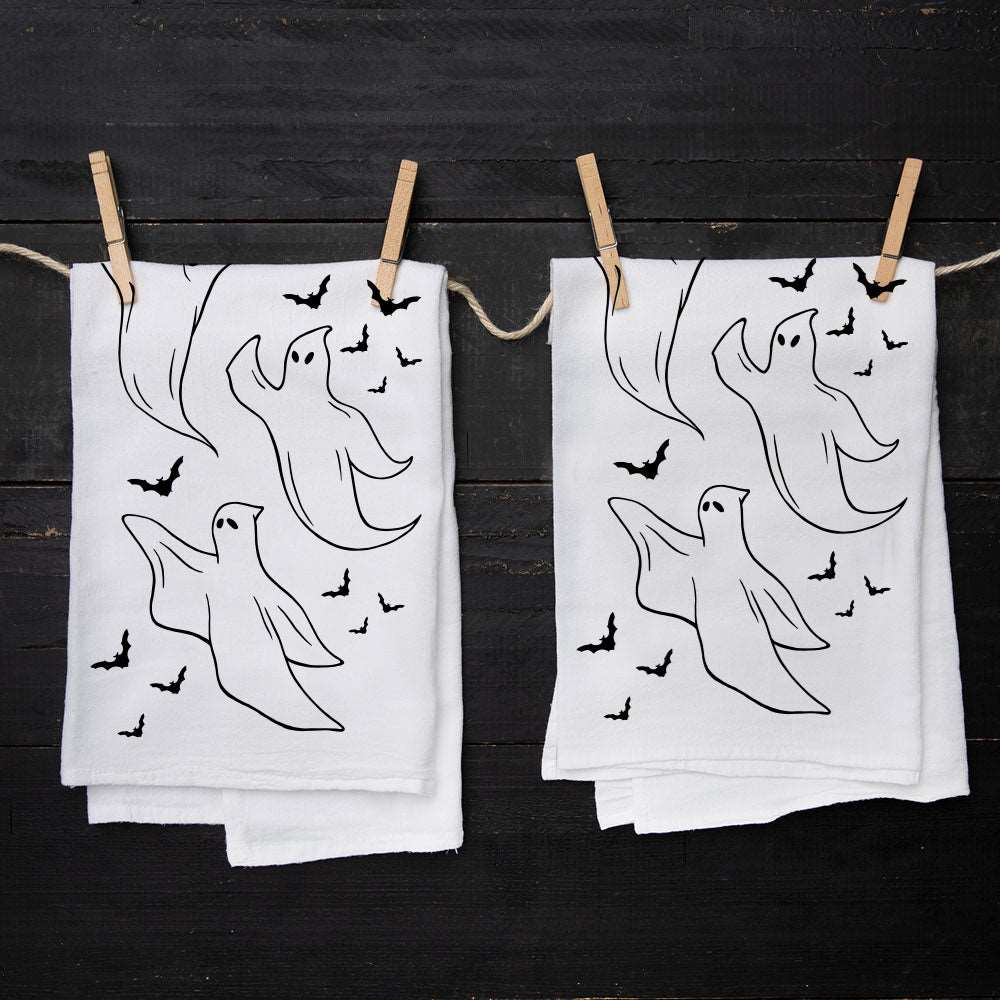 Halloween Ghost Kitchen Towels - Halloween Decor
