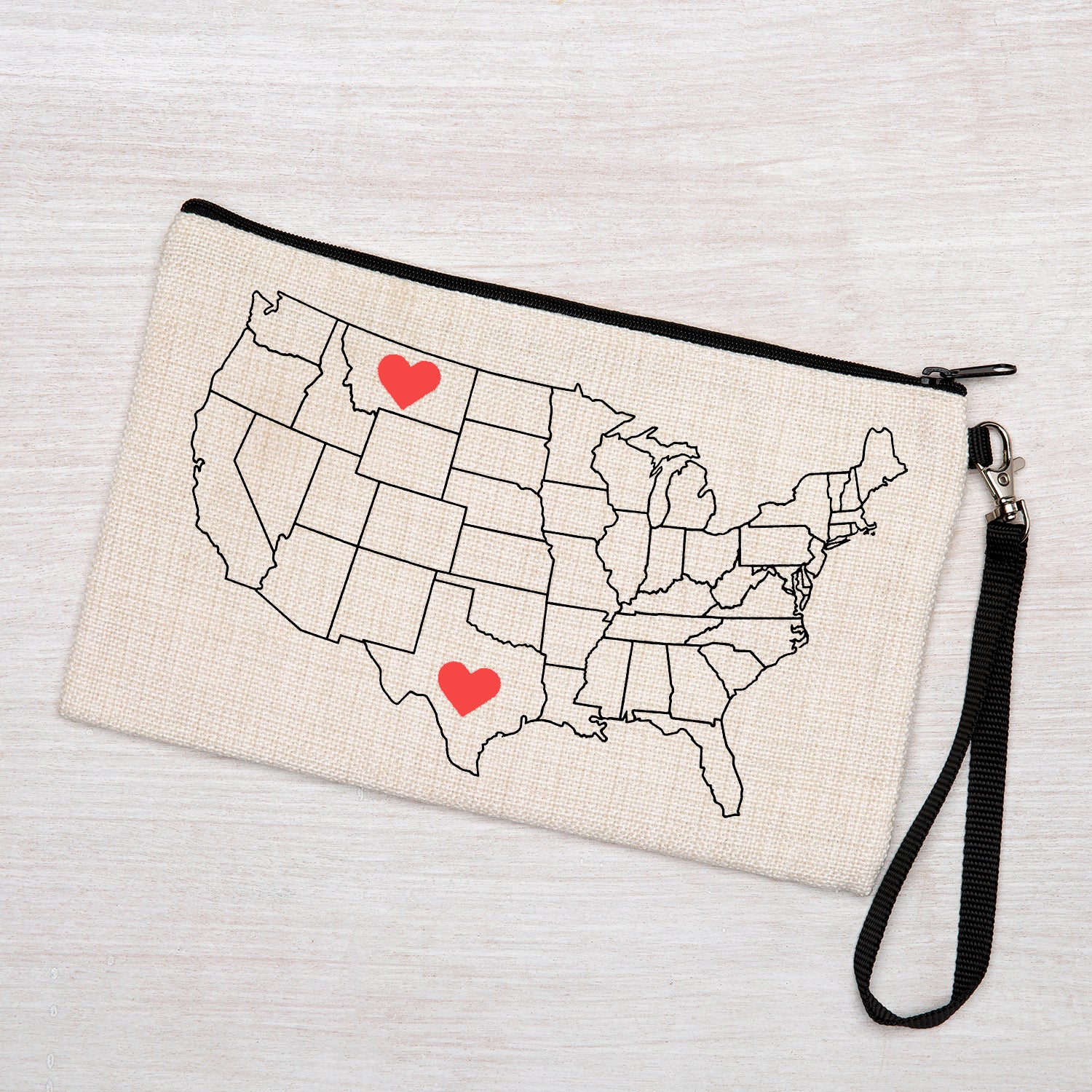 Map Zipper Pouch