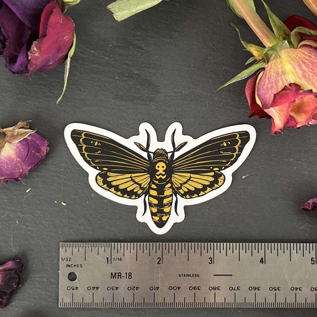 Death Head Moth Die Cut Sticker