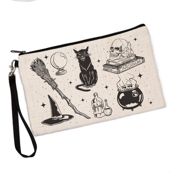 Cute and versatile Spooky Halloween Zipper Pouch from Counter Couture, ideal for travel, cosmetics, and more.