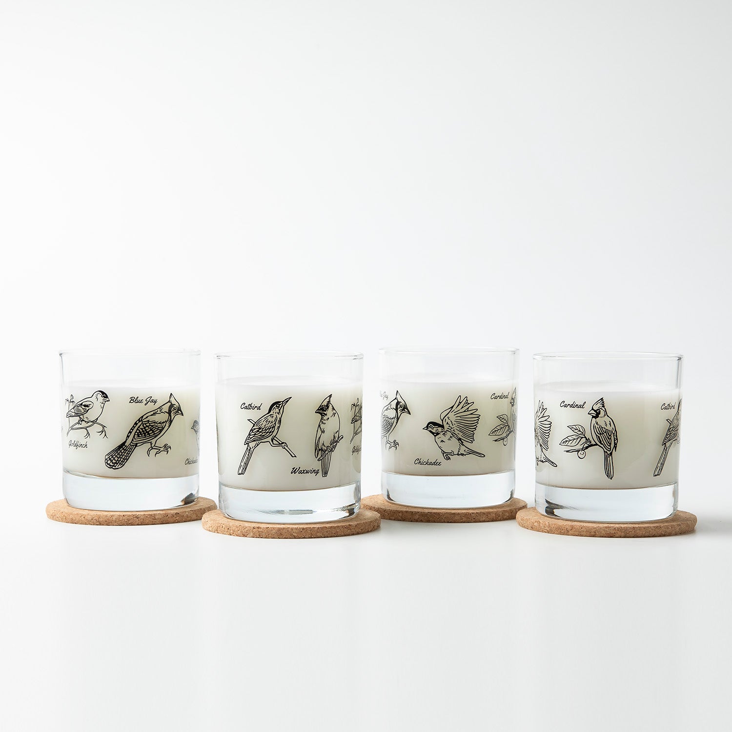 Counter Couture's Birds Rocks Glass combines functionality and style with its charming bird illustrations, perfect for your favorite drinks.