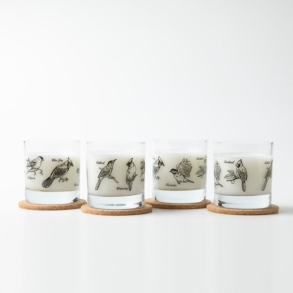 Counter Couture's Birds Rocks Glass combines functionality and style with its charming bird illustrations, perfect for your favorite drinks.