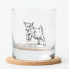 This stylish Baby Goat Rocks Glass from Counter Couture, designed for durability and charm, is ideal for serving classic drinks like bourbon and scotch.