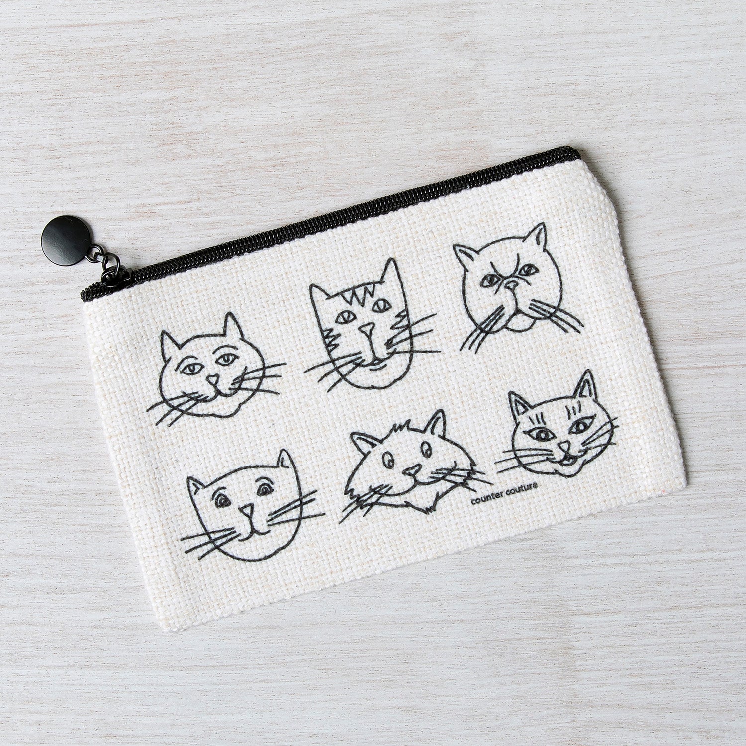 Cat Faces Zipper Pouch