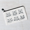 Cat Faces Zipper Pouch