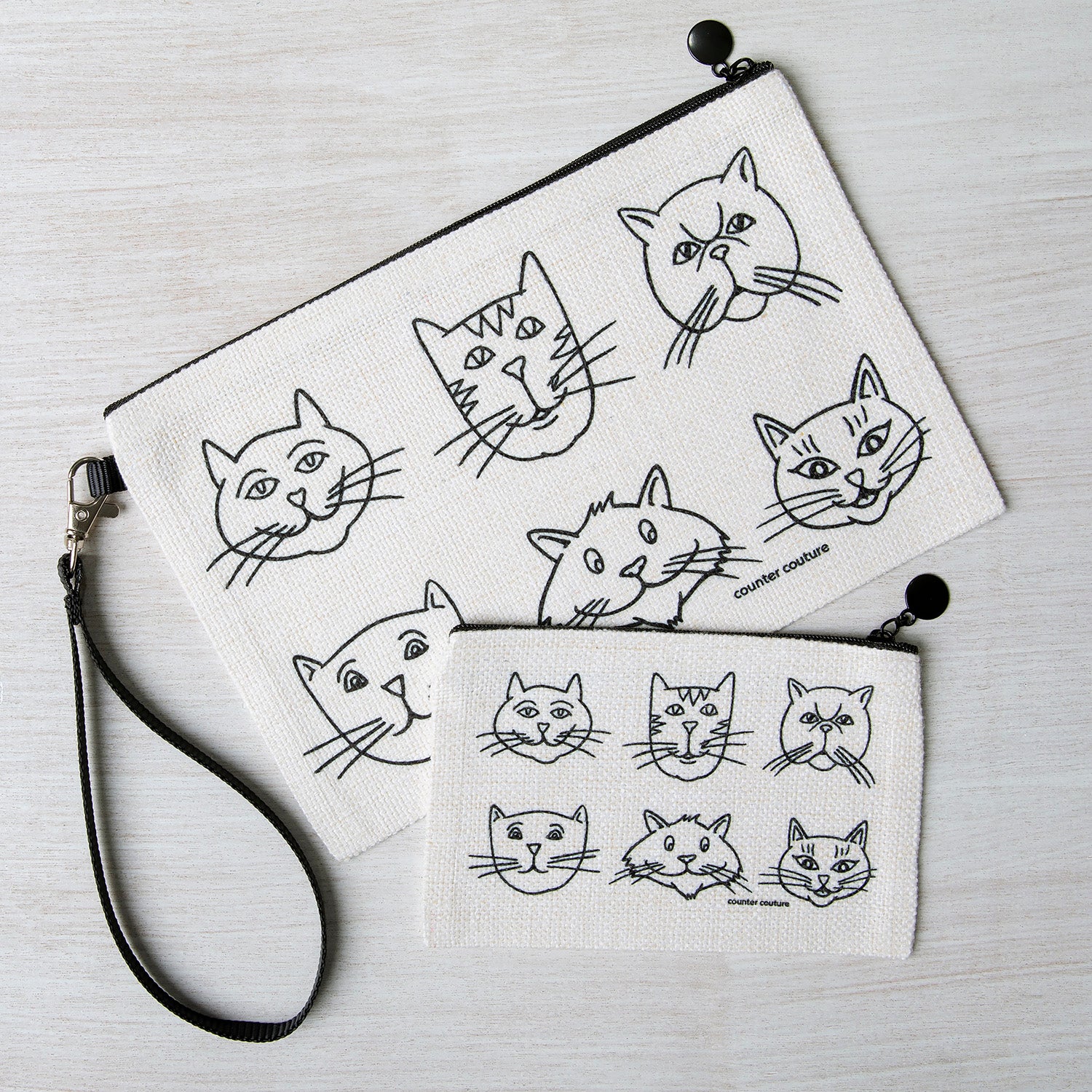 Cat Faces Zipper Pouch