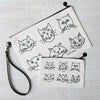 Cat Faces Zipper Pouch