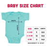 Eco-friendly Baby Bodysuit showcasing a hand-drawn mountain design, perfect for little adventurers aged 3-18 months.