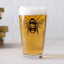 Bee Pint Glass - 16oz Beer Glass - Made in the USA - Counter Couture