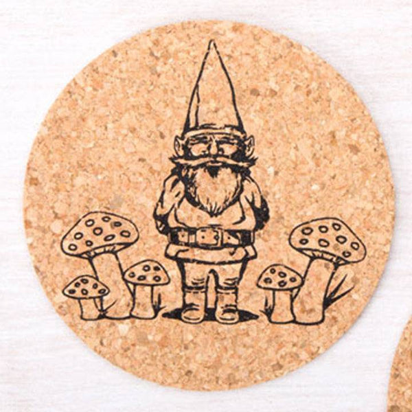 Gnome Cork Coasters-Counter Couture