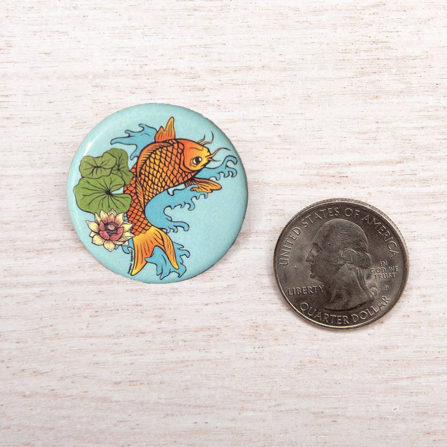 Koi Fish Button Pin - Counter Couture