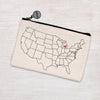 Map Zipper Pouch