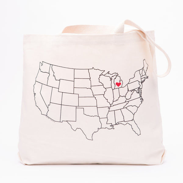 Map Printed Reusable Bag - Tote Bag - Counter Couture
