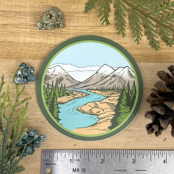 Mountains Badge Sticker