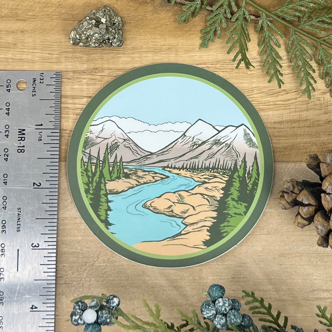 Mountains Badge Sticker