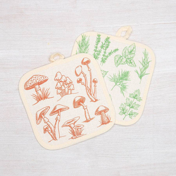 Herb and Mushroom Potholder - Counter Couture