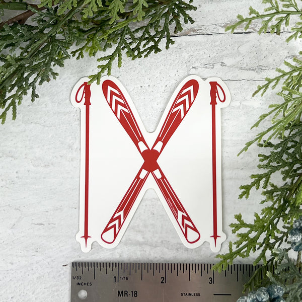 Skis Sticker