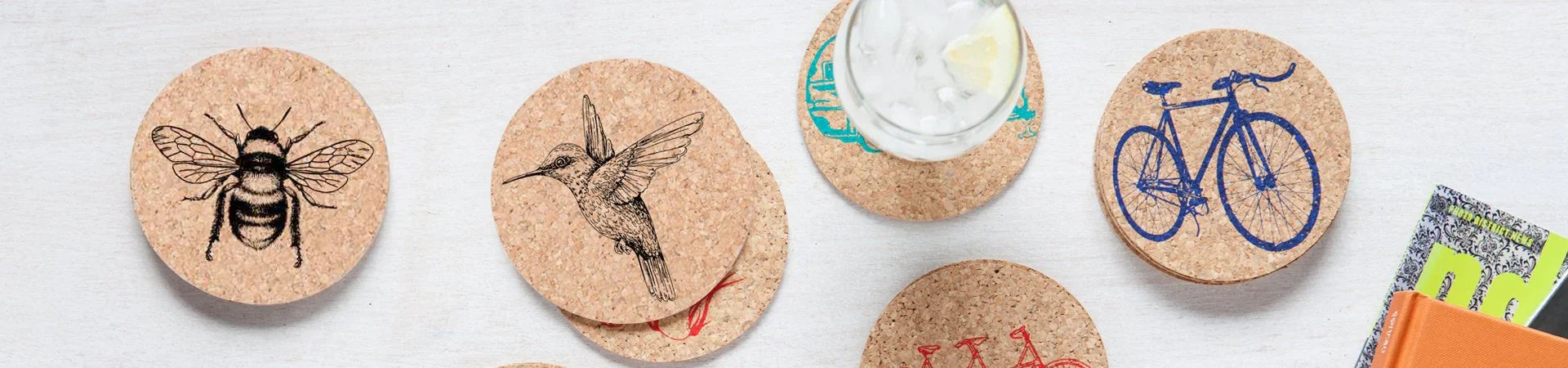 Screen Printed Cork Coasters - Counter Couture