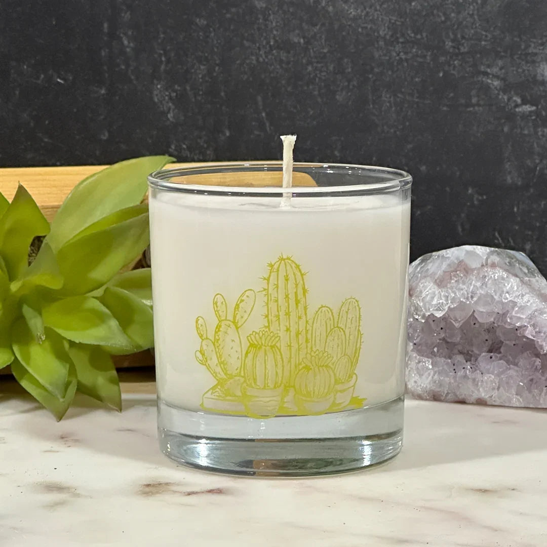 Cactus Candle - Desert Bloom - Hand-Poured 100% Soy - Counter Couture