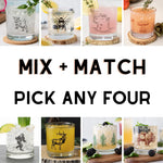 Mix and Match Rocks Glass Set of 4 - 11oz Rocks Glasses - Counter Couture