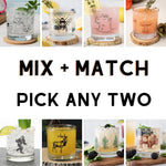 Mix and Match Rocks Set of 2 - 11oz Rocks Glasses - Counter Couture