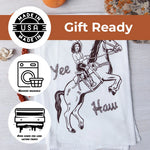 Retro Joy Wreath Flour Sack Towel - Eco-Friendly, Hand-Drawn - Counter Couture