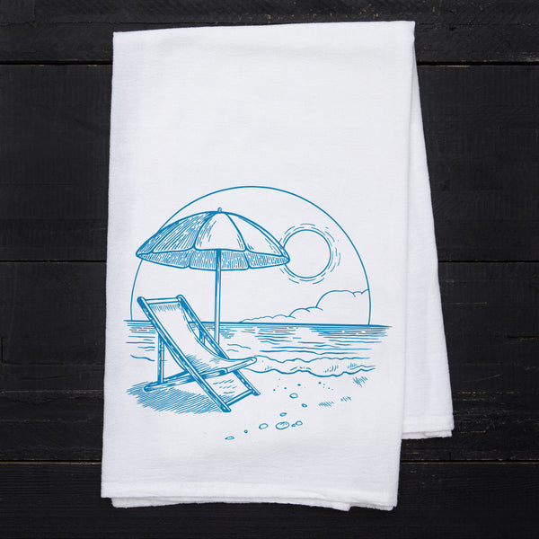 Beach Life Flour Sack Towel - Eco-Friendly Cotton