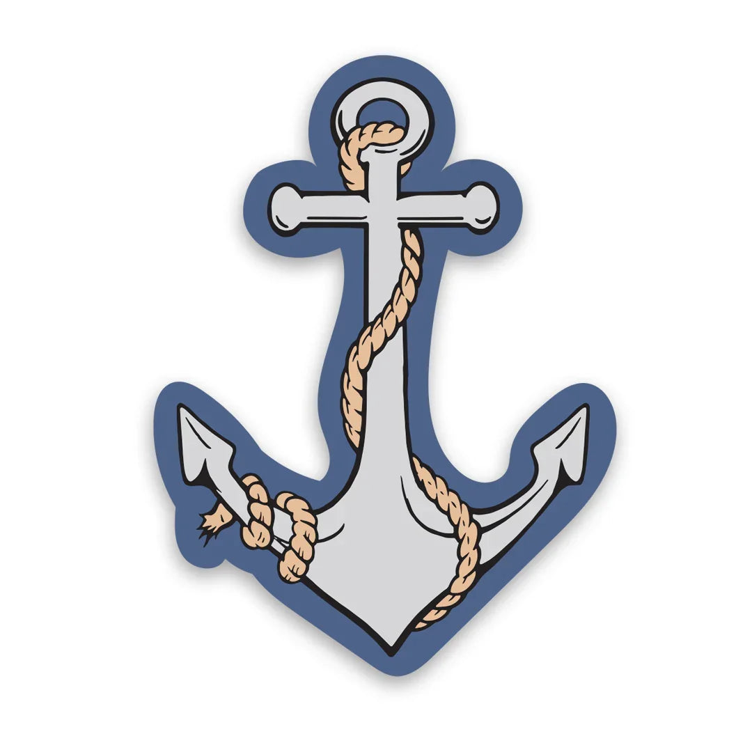 Anchor Water Bottle Stickers - 3.75 Inch, Weatherproof & Scratch Proof Vinyl - Counter Couture