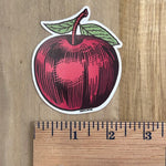 3.5" Apple Water Bottle Sticker - Weatherproof & Scratch Proof Vinyl for All Surfaces - Counter Couture