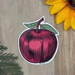 3.5" Apple Water Bottle Sticker - Weatherproof & Scratch Proof Vinyl for All Surfaces - Counter Couture