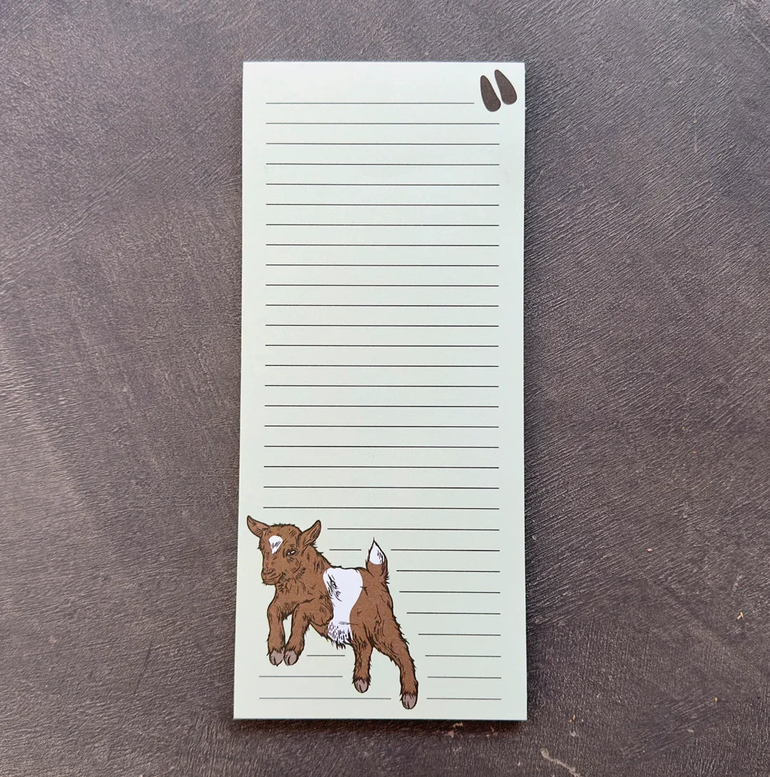 Baby Goat To-Do List Notepad - 50 Pages, Magnetic, Eco-Friendly Design - Counter Couture