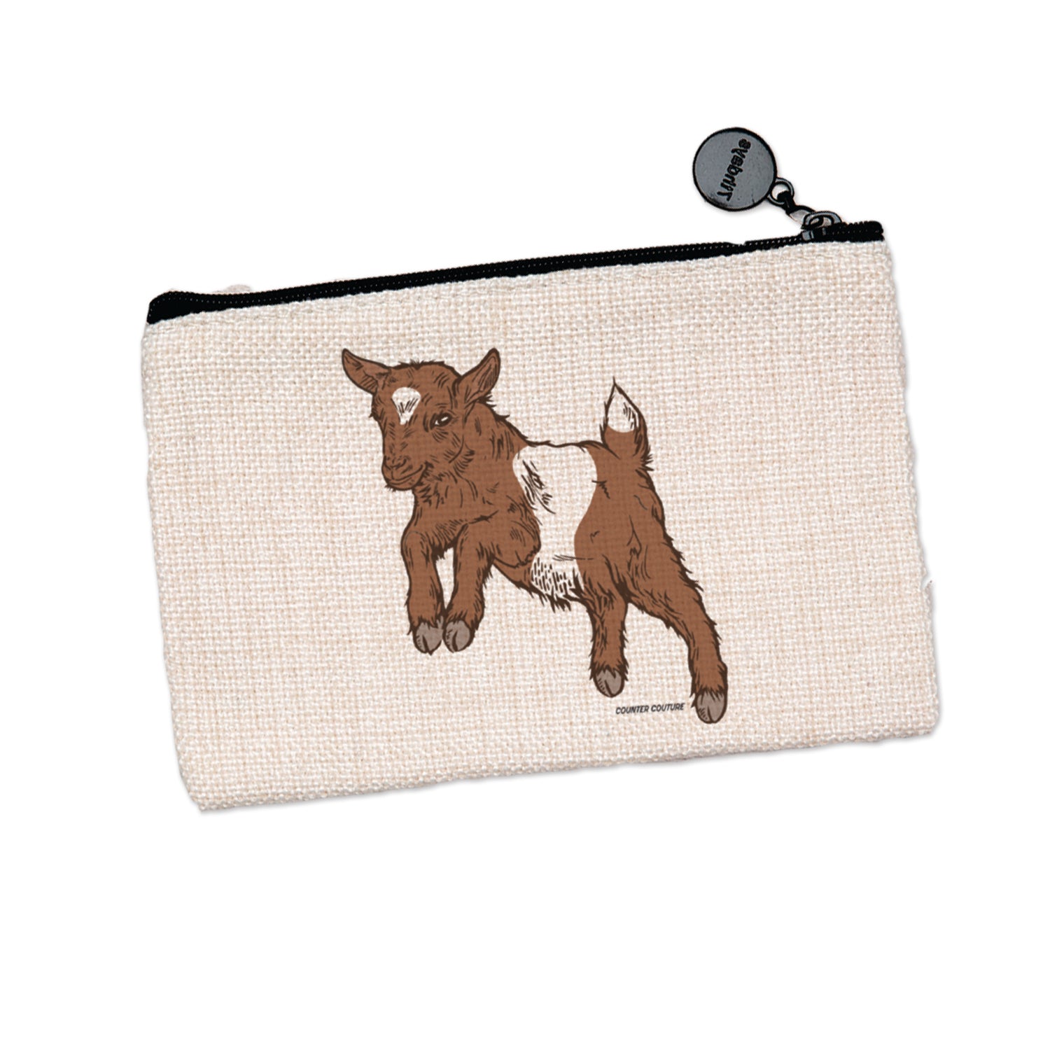 Adorable Baby Goat Zipper Pouch from Counter Couture, versatile and great as a cute coin purse.