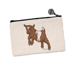 Cute Coin Purse - Baby Goat Zipper Pouch for Travel, Cosmetics & Organization, 2 Sizes - Counter Couture