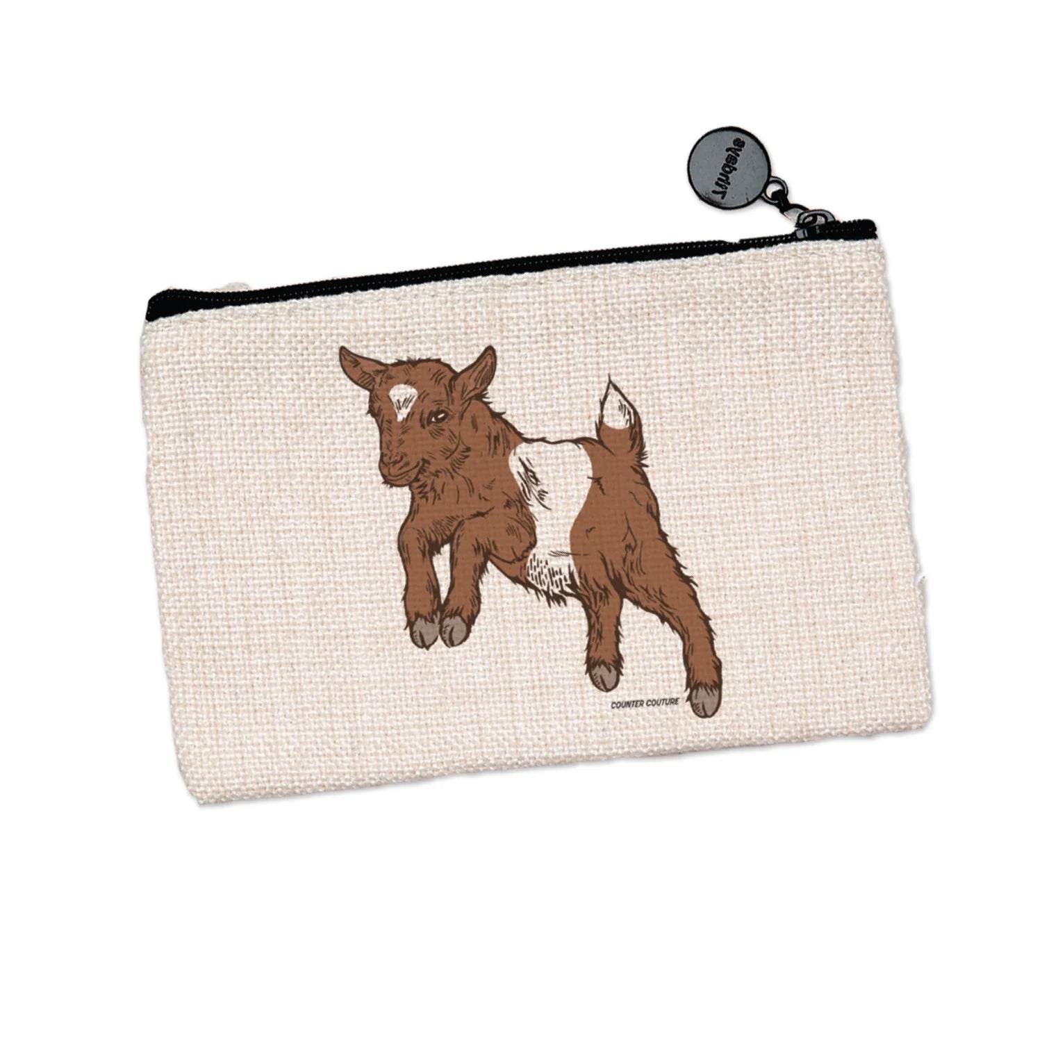 Cute Coin Purse - Baby Goat Zipper Pouch for Travel, Cosmetics & Organization, 2 Sizes - Counter Couture