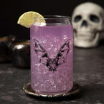 Bat Beer Can Glass - 16oz, Dishwasher Safe and Hand-Drawn - Counter Couture