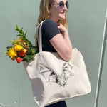 Bat Canvas Tote Bag - Reusable, Eco-Friendly, Shopping, Grocery, Gift, Market - Counter Couture