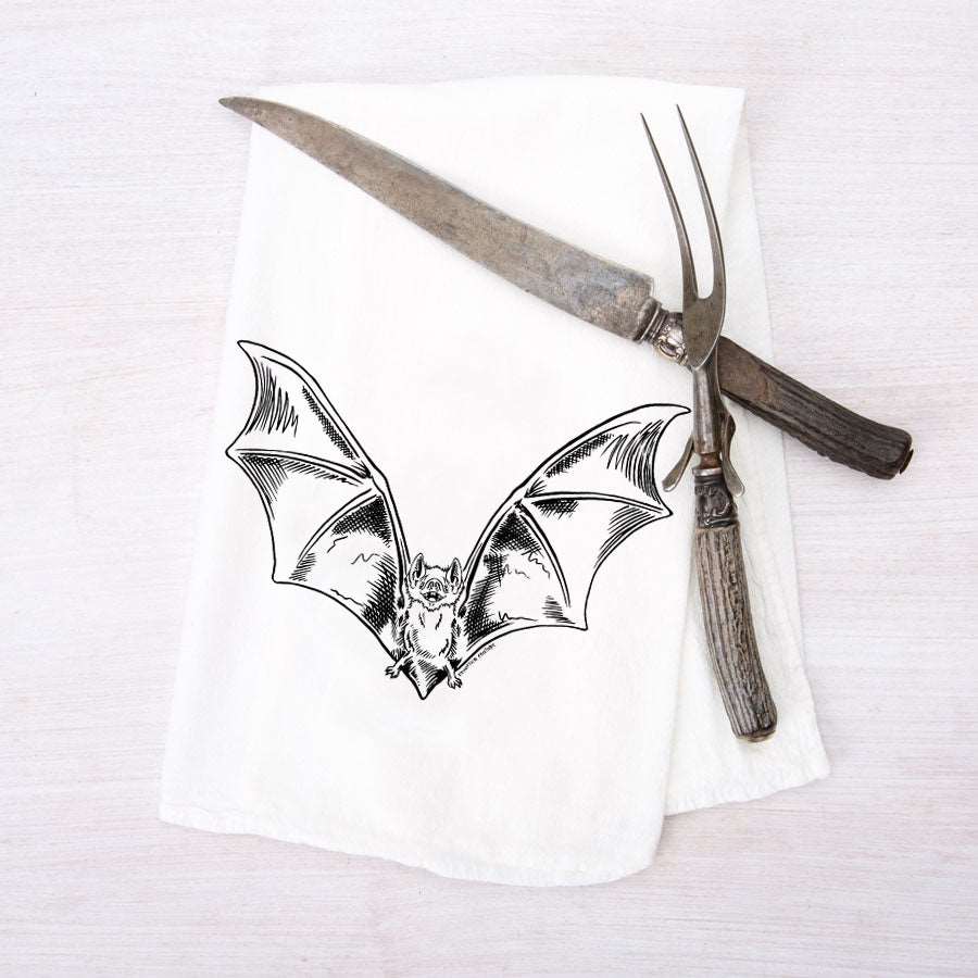 Bat Flour Sack Towel - Housewarming Gift - Home Decor - Counter Couture