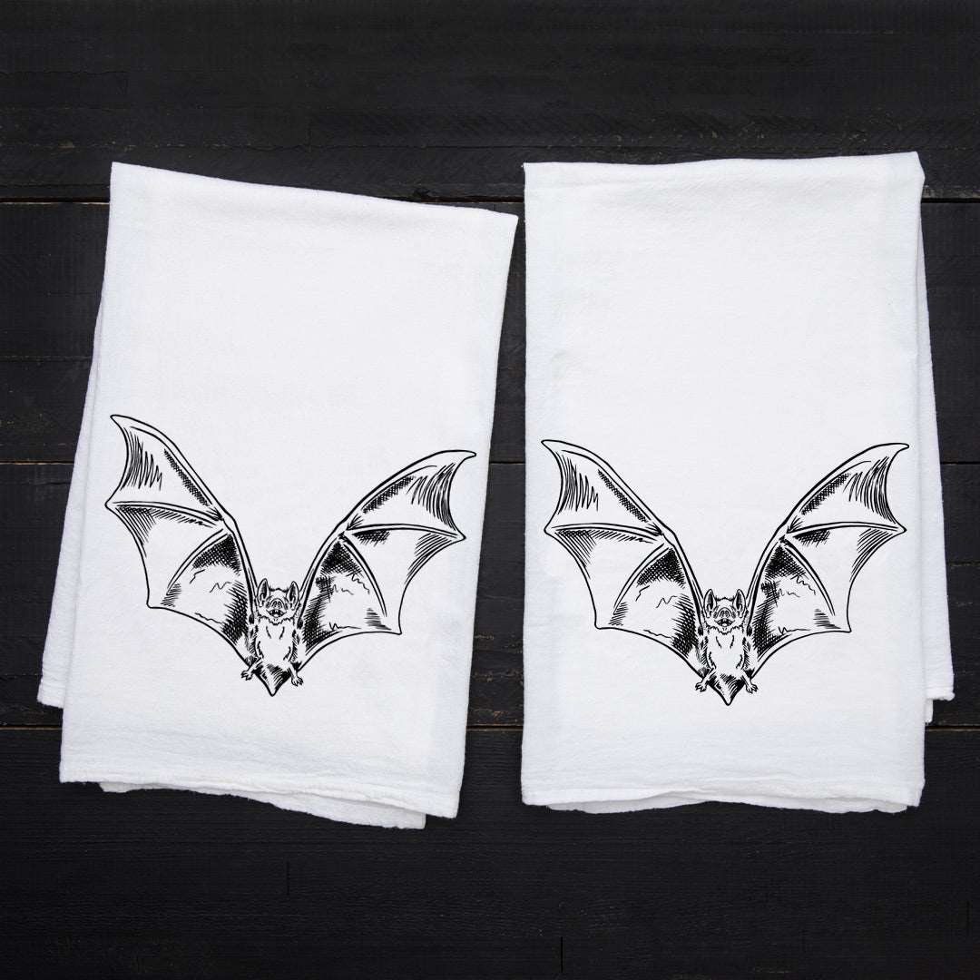 Bat Tea Towel - Host/Hostess Gift - Dish Towel - Home Decor - Halloween Gift - Counter Couture