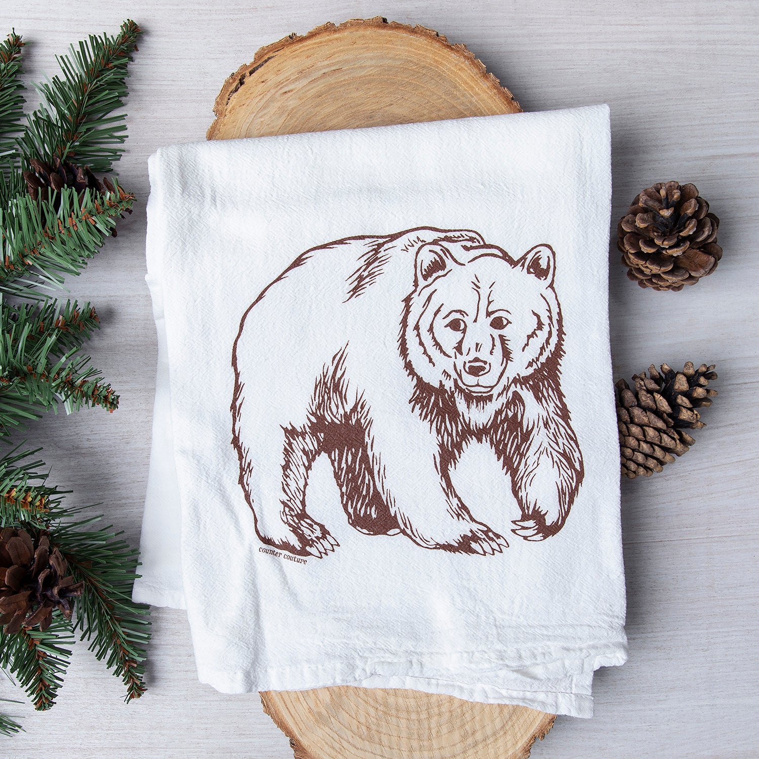 Grizzly Bear Tea Towel