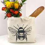 Bee Canvas Tote Bag - Reusable, Eco-Friendly, Shopping, Grocery, Gift, Market - Counter Couture